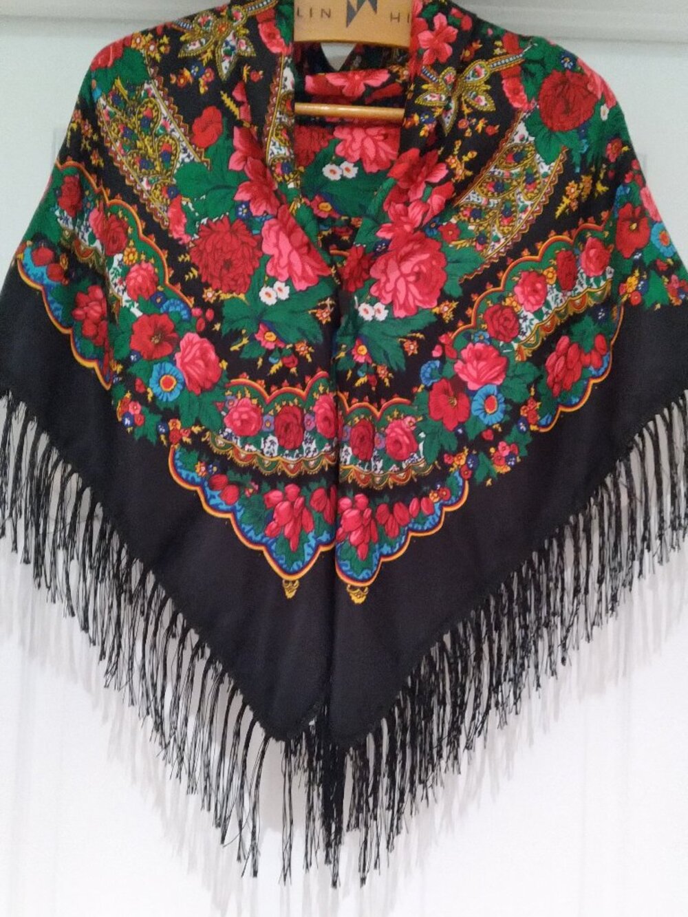 Elegant Ukrainian Scarf/ Shawl, Vintage Style